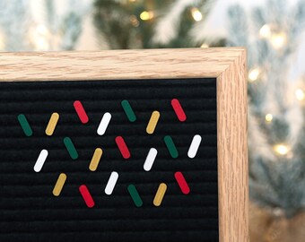 Sprinkles on Top (Très Joyeux) par Candy Letters • Décorations de Noël et d'hiver • Icônes pour tableau à lettres • Accessoires pour tableau à lettres
