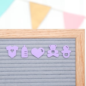 Oh Baby (Lavender) by Candy Letters • Baby Announcement, Milestones & Baby Shower Letter Board Icons • Letterboard Accessories