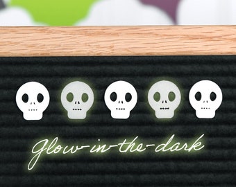 Glow Skulls - Halloween, Fall, Trick or Treating Letter Board / Letterboard Icon Set
