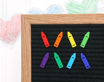 Box of Crayons - First Day of School, Teacher, Kids Craft Room Letter Board / Letterboard Icon Collection