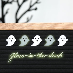 Glow Ghosts (Glow in the Dark) von Candy Letters • Gruselige Halloween-Dekoration & Herbstdekor • Letterboard Icons •Letterboard Zubehör