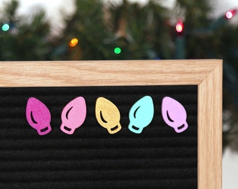 Christmas Lights (Pastels) by Candy Letters • Christmas Decorations & Winter Letter Board Icons • Letterboard Accessories