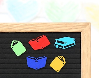 Hit the Books by Candy Letters • Teacher Appreciation & Book Lover Gift Letter Board Icons • Library Letterboard Accessories