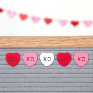 Corazones de caramelo (rojo y rosa) de Candy Letters • Decoraciones de feliz día de San Valentín Íconos para tableros de letras • Accesorios para tableros de letras