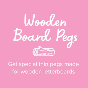Wooden Letter Board Pegs - Custom Letterboard Icons for Wooden Letter Boards • Letterboard Accessories