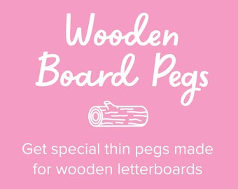 Wooden Letter Board Pegs - Custom Letterboard Icons for Wooden Letter Boards • Letterboard Accessories