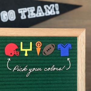 Touchdown por Candy Letters • Ícones de quadro de letras de jogos de futebol e Super Bowl • Acessórios para quadro de letras