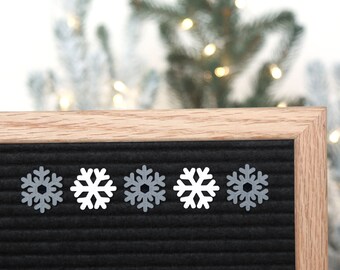 Flocons de neige (argent et blanc) par Candy Letters • Décorations de Noël et décor d'hiver Icônes pour tableau à lettres • Accessoires pour tableau à lettres