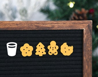 Letter Board Christmas, Milk and Cookies for Felt Boards  display picture 1