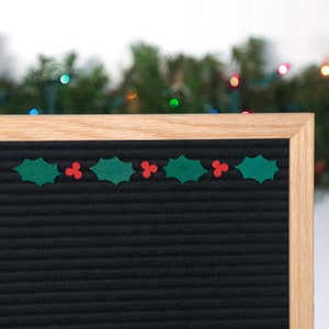 Holly & Berries por Candy Letters • Decorações de Natal e ícones de quadro de letras de decoração de inverno • Acessórios para quadro de letras