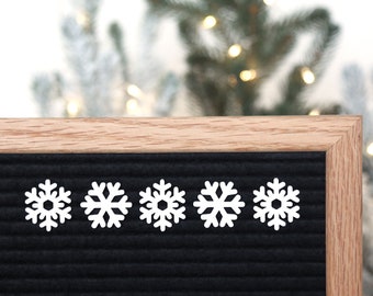 Snowflakes (White) by Candy Letters • Christmas Decorations & Winter Decor Letter Board Icons • Letterboard Accessories