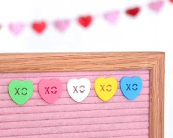 Candy Hearts (Multicolored) by Candy Letters • Happy Valentine's Day Decorations Letter Board Icons • Letterboard Accessories