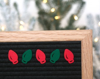 Christmas Lights (Red and Green) by Candy Letters • Christmas & Winter Letter Board Icons • Letterboard Accessories