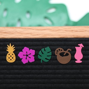 Trato tropical de Candy Letters • Decoraciones de verano e íconos de tableros de letras Luau • Accesorios para tableros de letras