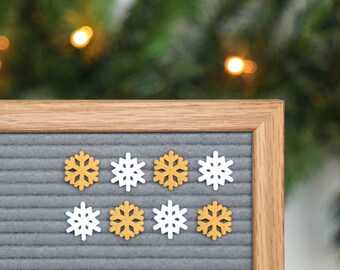 Flocons de neige - Or (minis) par Candy Letters • Décorations de Noël et décorations d'hiver Icônes pour tableau à lettres • Accessoires pour tableau à lettres