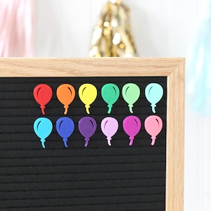 Bando de balões (multicoloridos) por Candy Letters • Ícones de quadro de cartas de festa de aniversário • Acessórios de papel timbrado inspirados no filme Pixar Up
