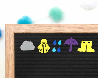 April Showers by Candy Letters • Spring & Rainy Drops Weather Letter Board Icons • Letterboard Accessories