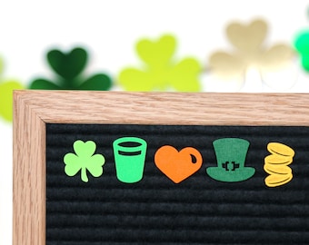 St. Patrick's Day by Candy Letters • Irish & Leprechaun Decorations Letter Board Icons • Letterboard Accessories