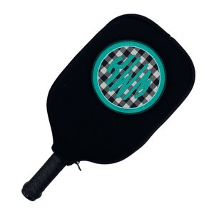 Buffalo Plaid Monogrammed Pickleball Paddle Cover