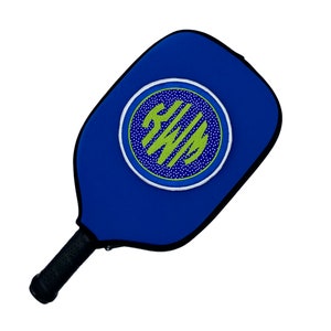Dots and Monogram Pickleball Paddle Cover