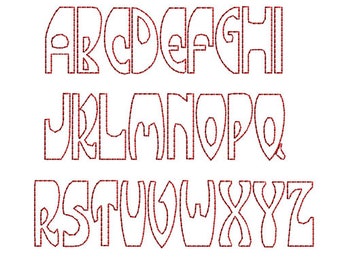 1.0 inches,Font Bean stitch Machine Embroidery Design-- SB1305