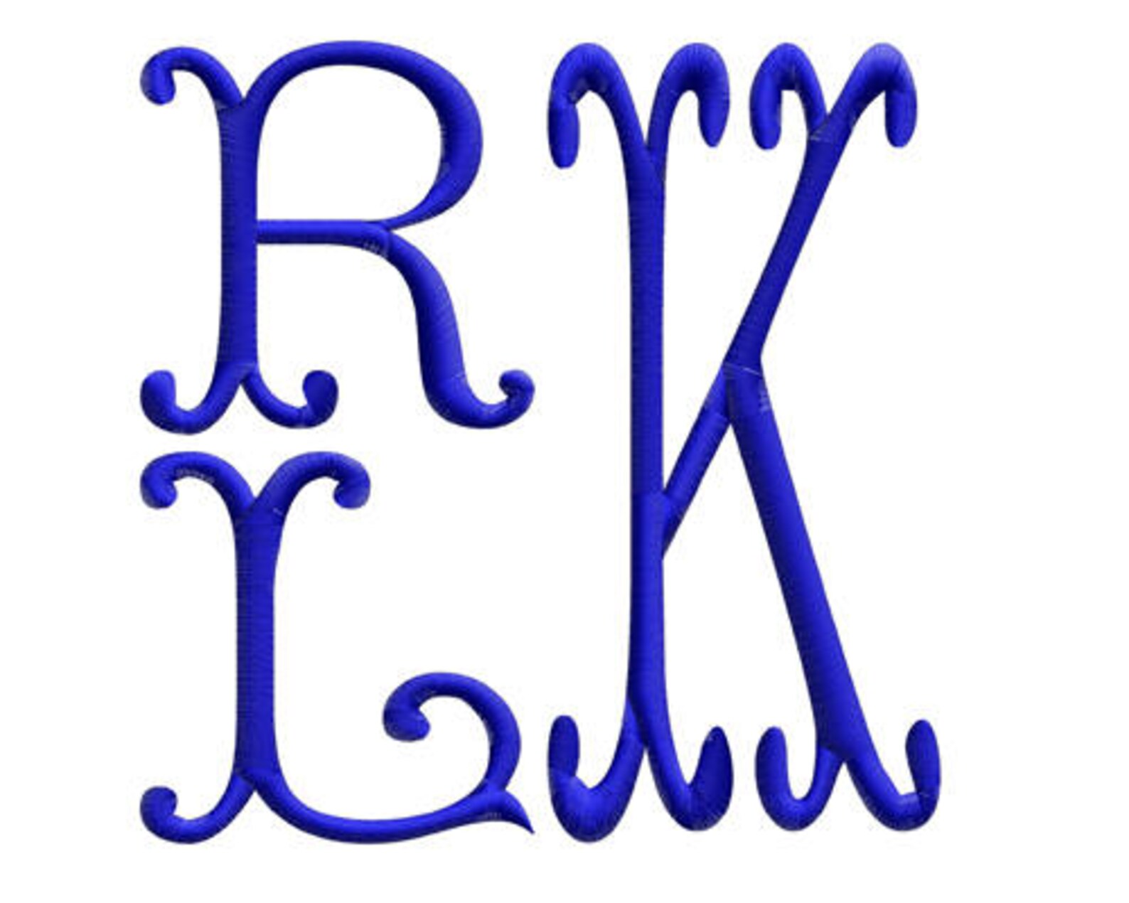 Stacked monogram machine embroidery design1237 Etsy