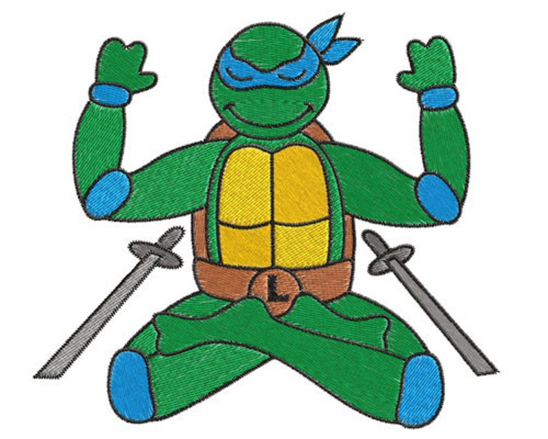 Ninja Turtles Machine Embroidery Design SB992 Etsy