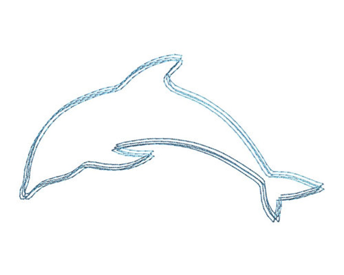 Dolphin Scribble Stitch Embroidery Dolphin Scribble Stitch Embroidery
