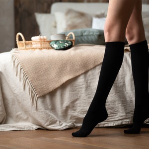 Luxury Compression Sock - natural super comfort fibres - perfect gift for keen traveller, post medical operation or standing for work.