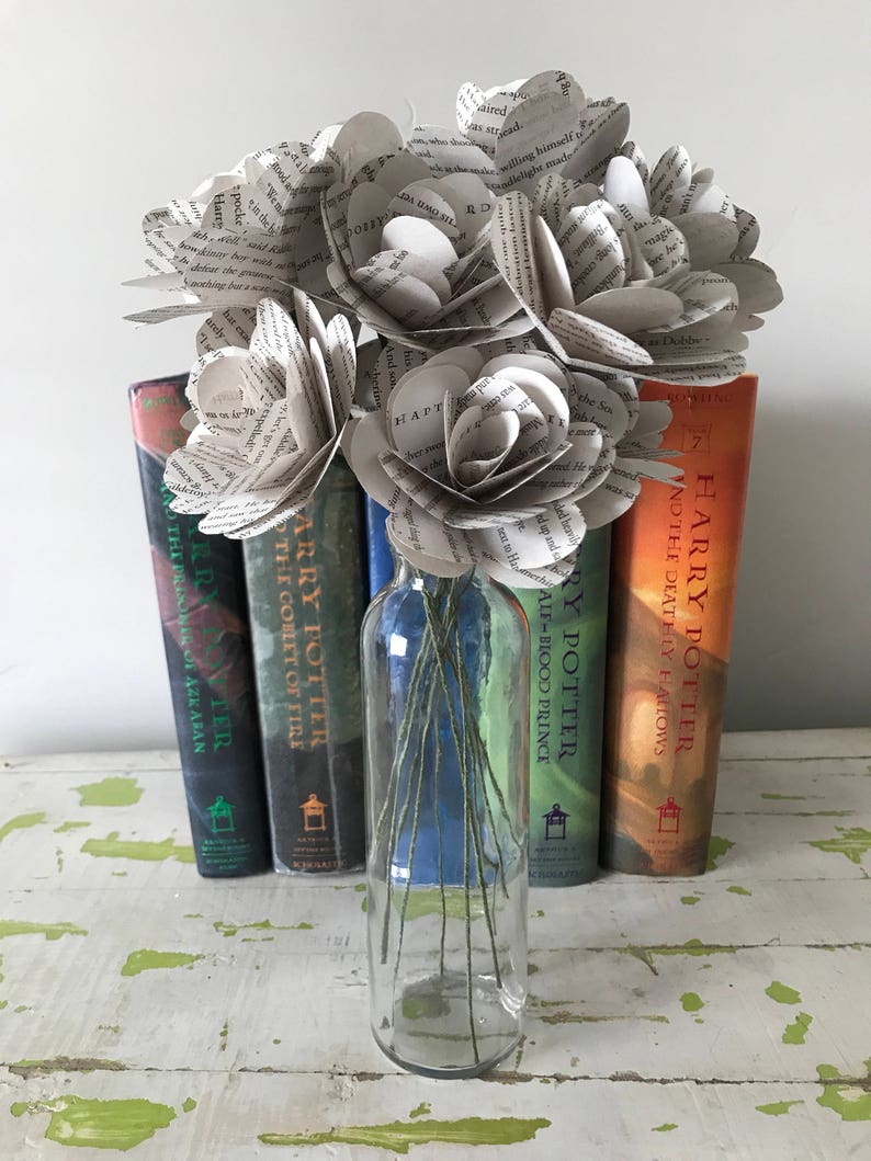 Varying Quantity Book Page Paper Roses 3 Harry Potter Book Roses Paperback Book