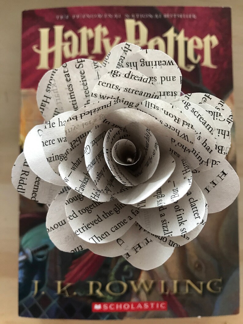 Varying Quantity Book Page Paper Roses 3 Harry Potter Book Roses Paperback Book