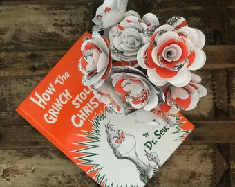 How the Grinch Stole Christmas Book Roses, Dr Seuss Paper Book Roses