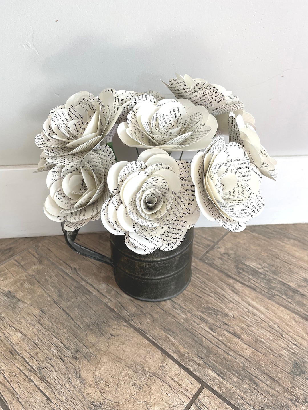 Book Roses, Paper Roses, Book Bouquet - Etsy