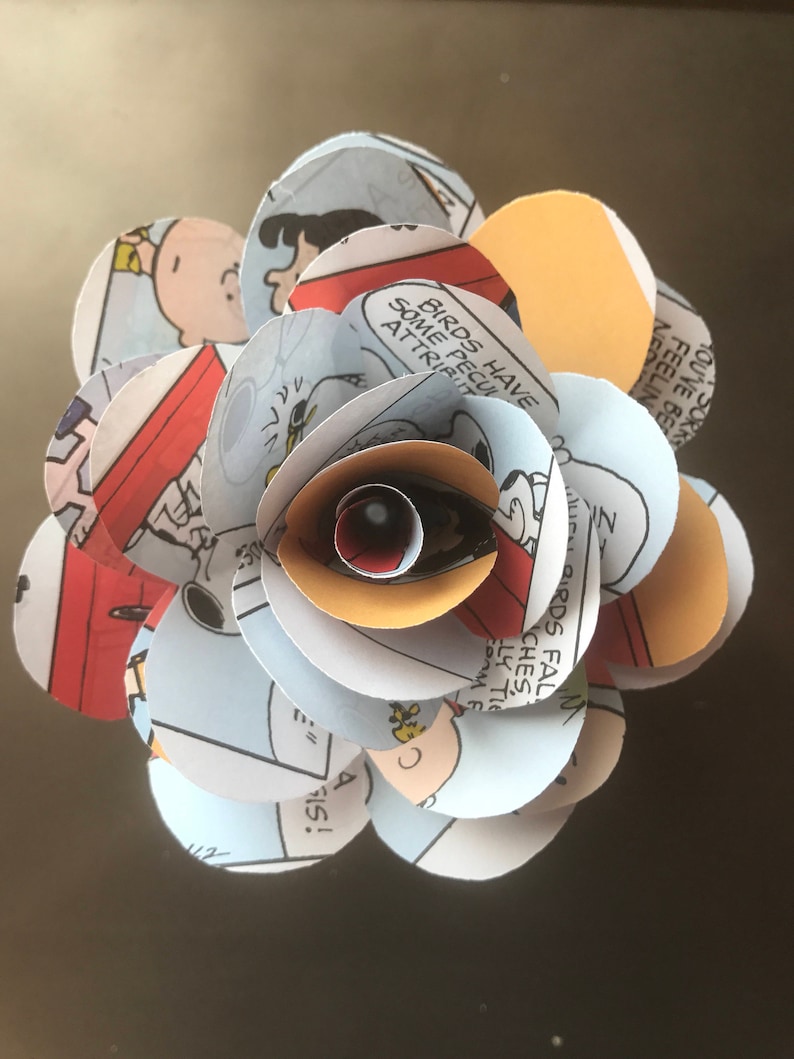 Snoopy Paper Roses Half Dozen or Dozen