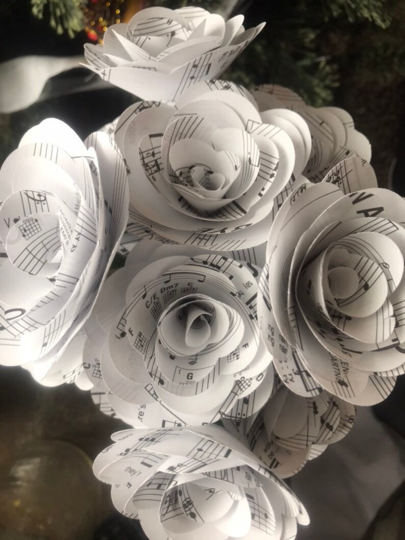 Beatles Music Paper Roses
