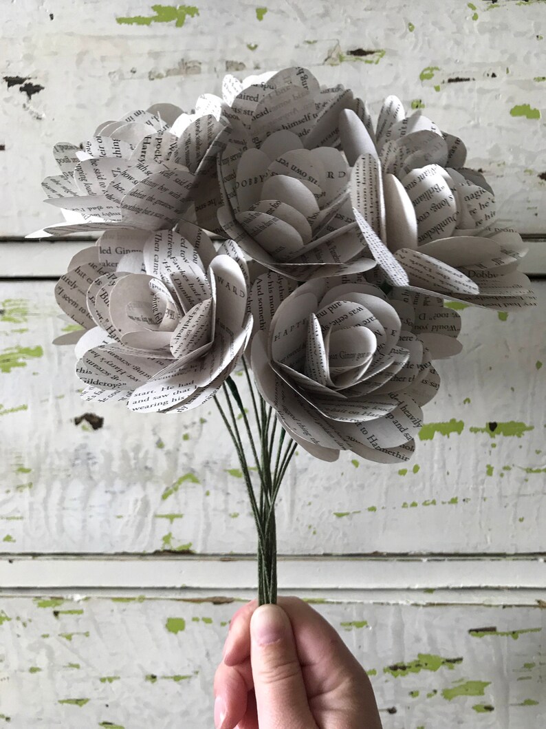 Varying Quantity Book Page Paper Roses 3 Harry Potter Book Roses Paperback Book