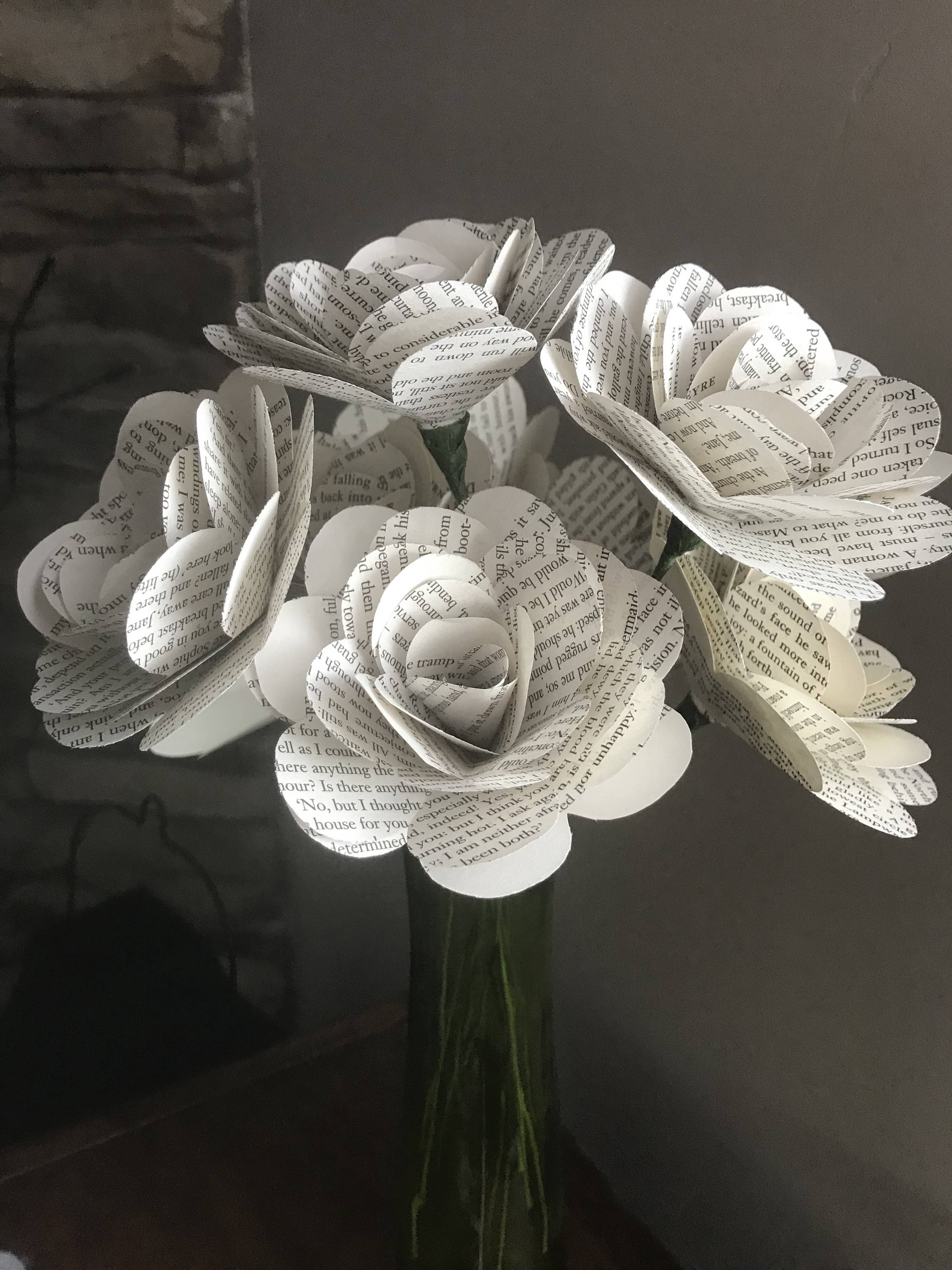 Jane Eyre Book Roses Etsy