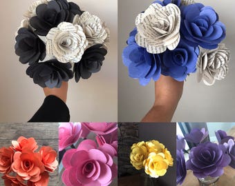 Solid Color Paper Roses