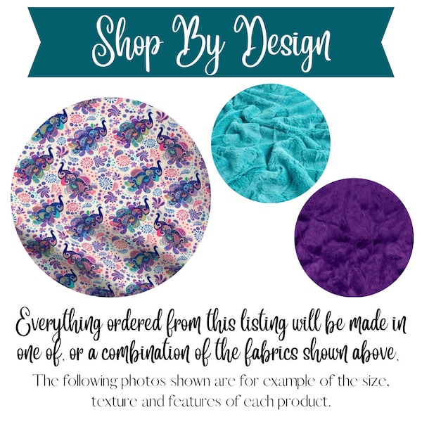 Paisley Peacock | Minky Baby Blanket | Nursing Pillow Cover | Swaddle Take Home Outfit | Changing Pad Cover | Purple Teal | Binky Minky