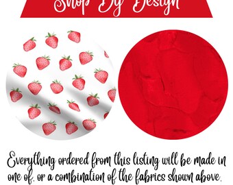 Shortcake | Minky Baby Blanket | Nursing Pillow Cover | Swaddle Take Home Outfit | Changing Pad Cover | Strawberry Red Pink | Crib Bedding