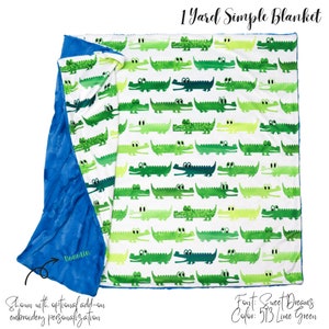 See ya later Alligator | Minky Baby Blanket | Blue Green | Gators | Baby Boy | Baby Shower Gift | Nursery Décor | Green Alligators