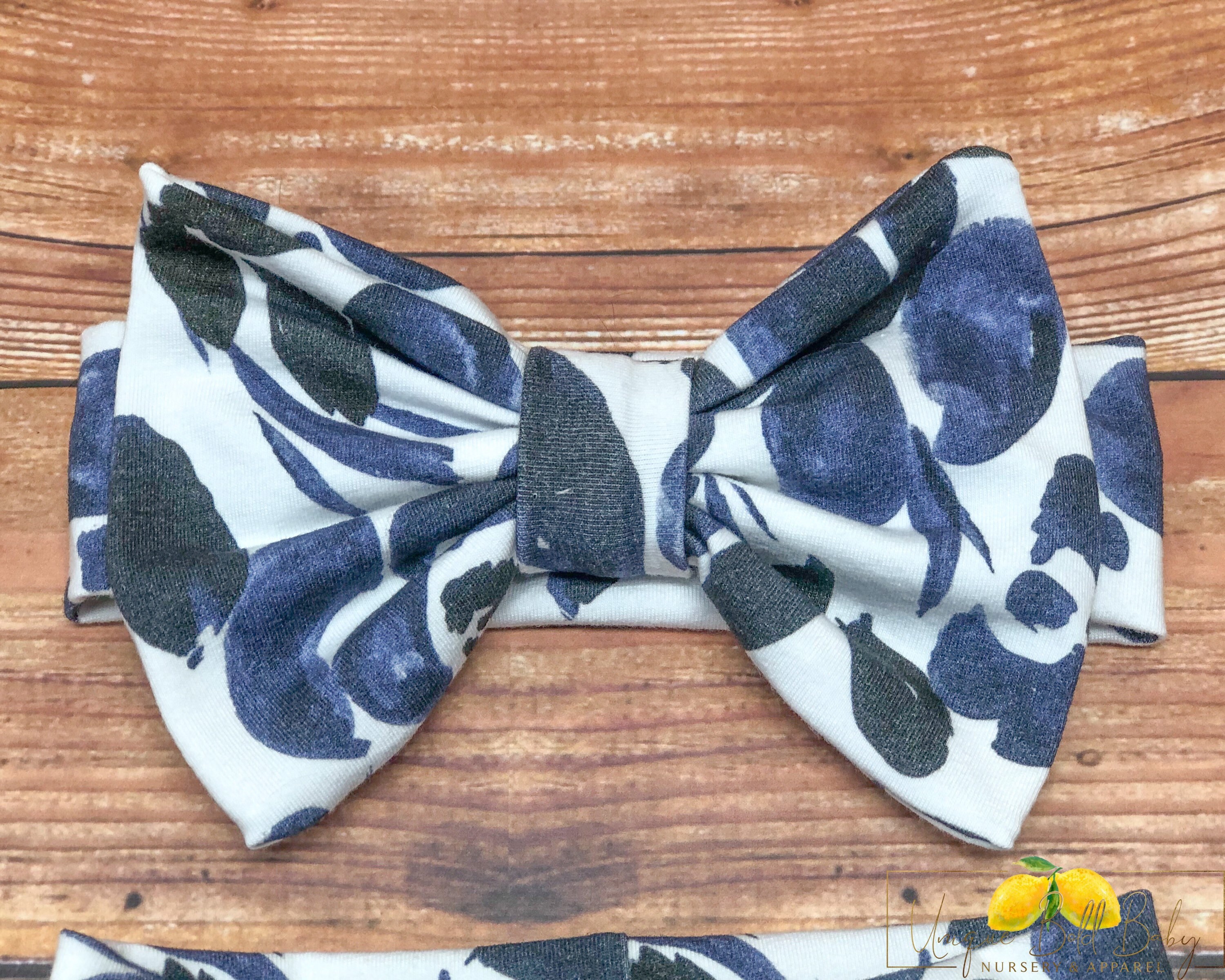 Navy Blue Floral Girl Swaddle Set Swaddle Newborn Outfit Etsy