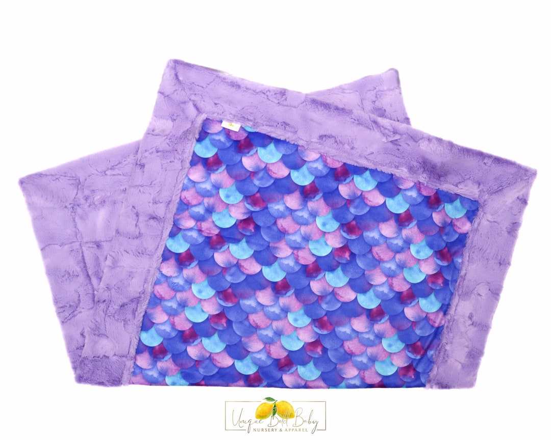 Mermaid Magic Minky Baby Blanket Girl Nursery Décor Mermaid Crib