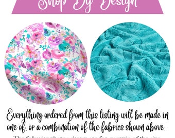 Hydrangea | Minky Baby Blanket | Nursing Pillow Cover | Swaddle Take Home Outfit | Changing Pad Cover | Binky Minky | Pink Teal Floral