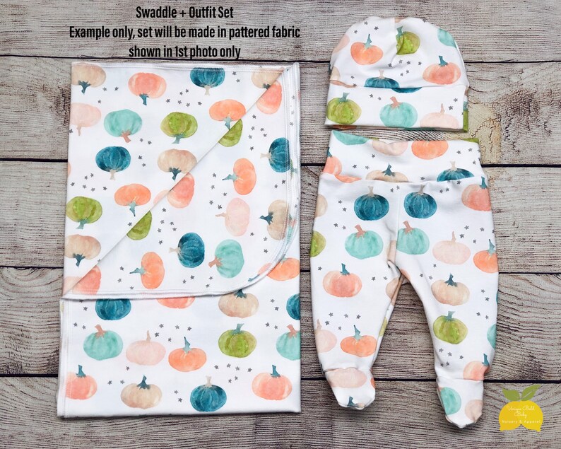 Girl Swaddle Set Swaddle Newborn Outfit Set Hat Headband Bow Take Home Outfit Blackberry Purple Swaddle Blanket Footed Pants