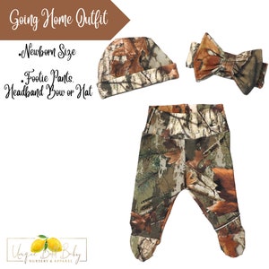 Camo | Take Home Outfit | Baby Hat | Newborn Pants | Hunting | Real Trees | Boy Outfit | Deer Hunter | Newborn Boy Outfit | Camouflage