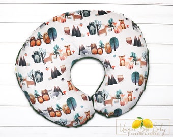 Minky Navy Blue Dark Blue Breastfeeding Support Pillow Baby Shower Gift Boy Nursery Decor Nursing Pillow Cover Sharks