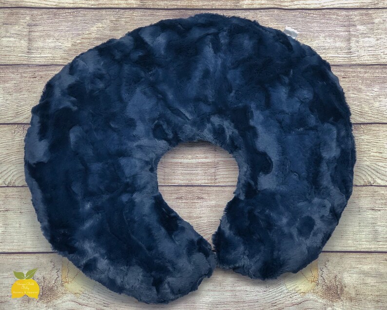 Minky Navy Blue Dark Blue Breastfeeding Support Pillow Baby Shower Gift Boy Nursery Decor Nursing Pillow Cover Sharks