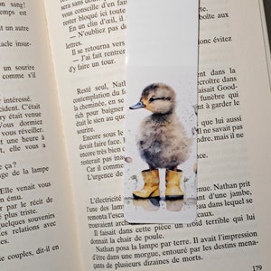 Bookmark rabbit bookmark gift educator teacher book accessory Canard bottes jaunes