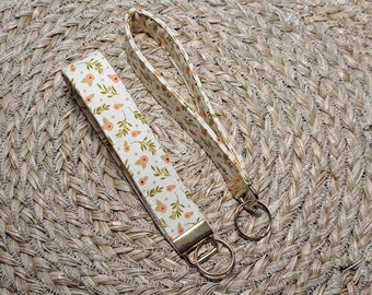 Keychain key ring wrist strap bracelet small flowers